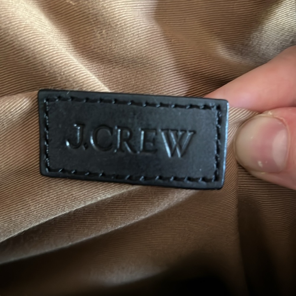 J CREW 100% Leather Shoulder Bag with Flap and Gold Chain Strap - Picture 9 of 10
